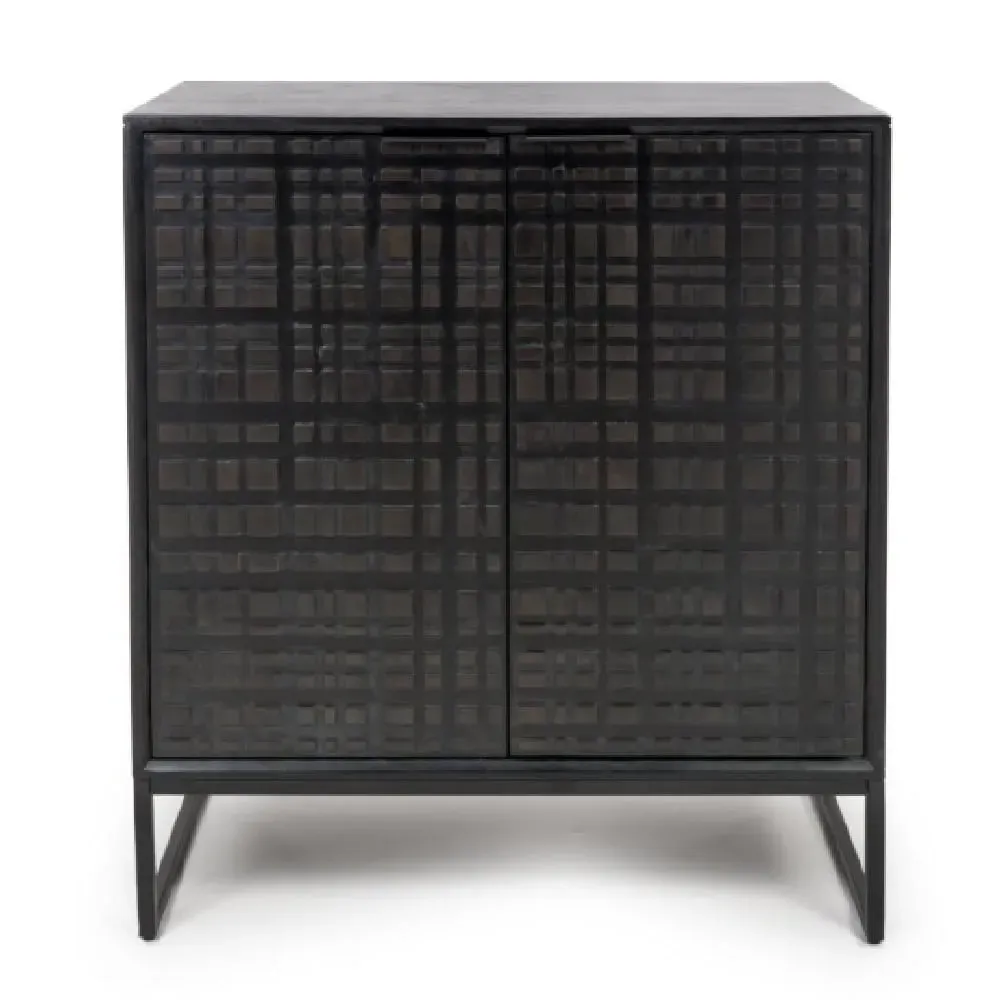 Folsom Drinks Cabinet with 2 Doors - Black