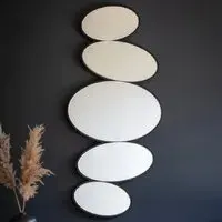 Folsom Glass Pebble Stack Mirror - Black