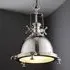 Folsom Sandblasted Glass Pendant Ceiling Light - Bright Nickel