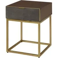 Fomalhaut End Table with Storage - Brown, Walnut