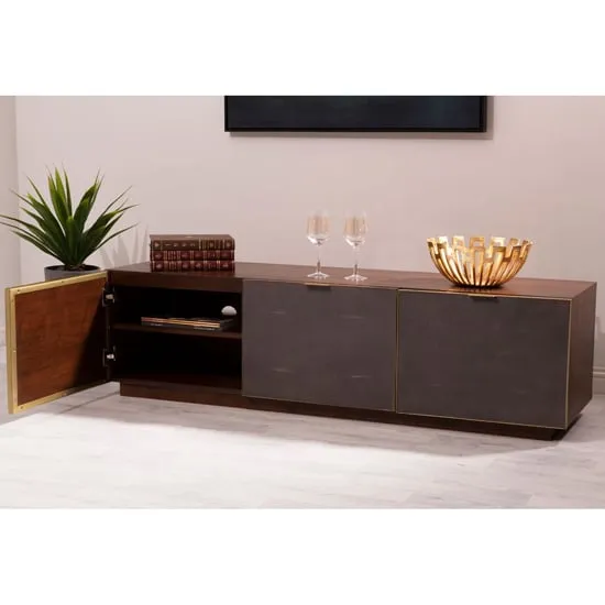 Fomalhaut TV Stand with Storage - Brown, Walnut
