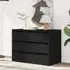 Fontana 3 Drawer Chest - Black, Engineered Wood