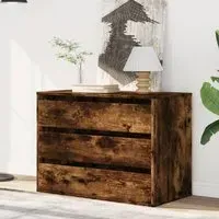 Fontana 3 Drawer Chest - Smoked Oak, Engineered Wood