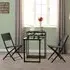 Fontana 3 Piece Foldaway Bistro Set - Black, Metal