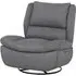 Fontana Electric Reclining Swivel Chair - Grey, Fabric
