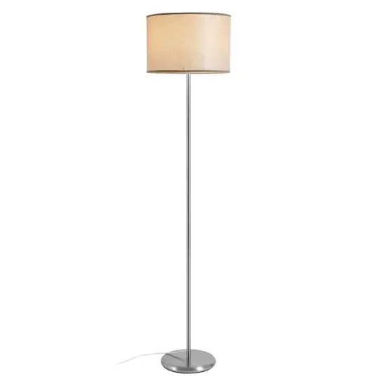 Formito Floor Lamp with Waffle Shade - Grey, Stainless Steel image