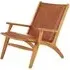 Formosa Bedroom Chair with Wooden Frame - Brown, Leather