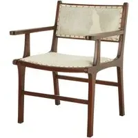 Formosa Dining Chair with Stud Detail - Brown, Leather alternate view