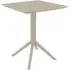 Fornebu Folding Outdoor Dining Table - Taupe, Wood