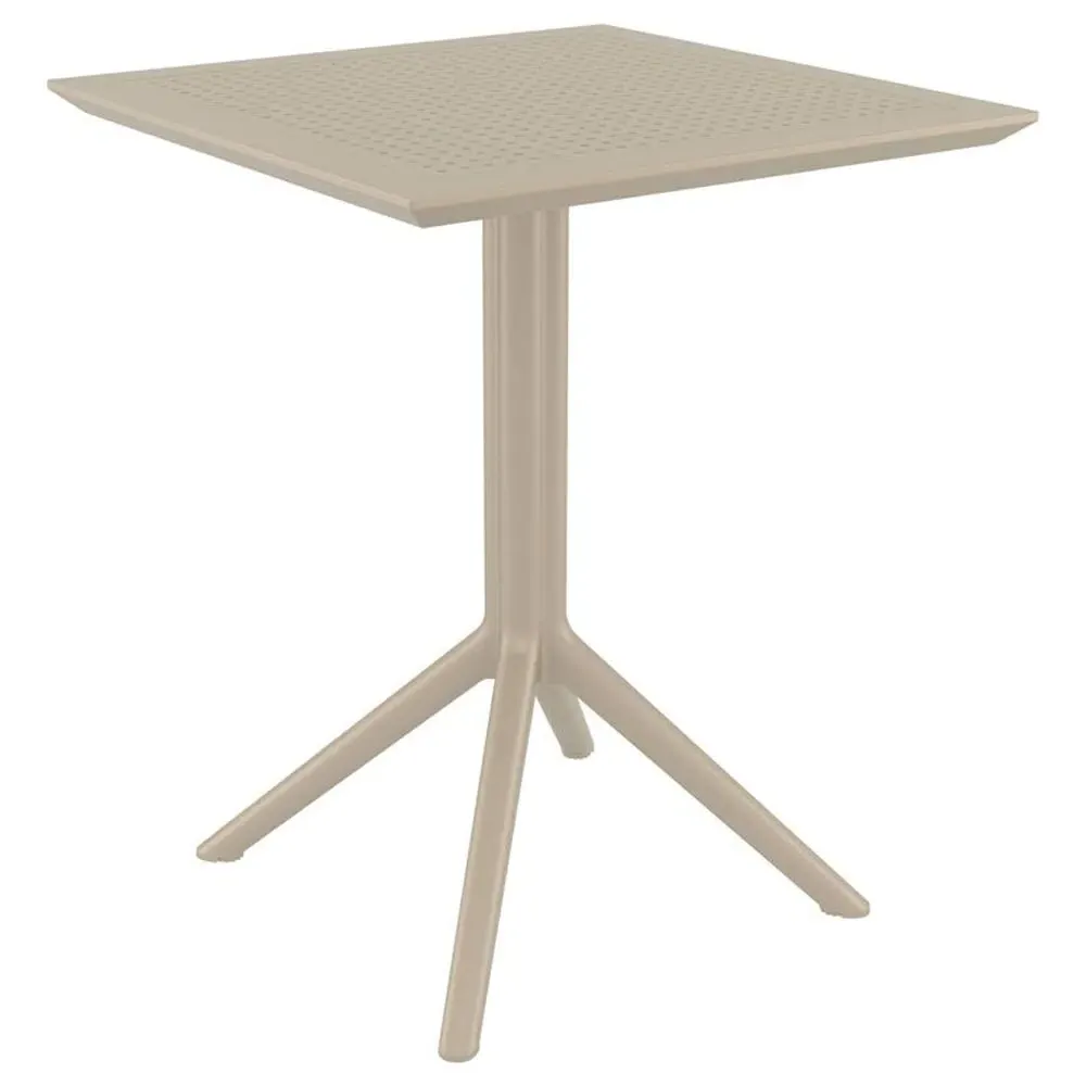 Fornebu Folding Outdoor Dining Table - Taupe, Wood