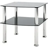 Forney Side Table - Black, Glass