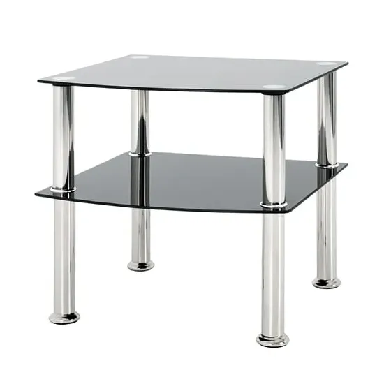 Forney Side Table - Black, Glass image