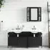 Forsyth 3 Piece Bathroom Cabinet Set - Black, Wood