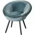 Fostoria Fabric Armchair with Metal Legs - Teal