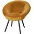 Fostoria Fabric Armchair with Metal Legs - Yellow