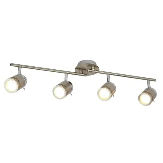 Four Light Bathroom Spot Split-bar - Silver