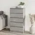 Fowey 5 Drawer Chest - Grey, Engineered Wood