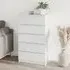 Fowey 5 Drawer Chest - White, Engineered Wood