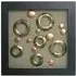 Framed Copper Circles Wall Art - Copper