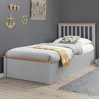 Francis Single Ottoman Storage Bed - Grey, MDF