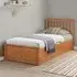 Francis Single Ottoman Storage Bed - Oak, MDF
