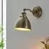 Franklin Rolled Shade Wall Light - Antique Brass, Metal