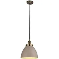 Franklin Small Ceiling Pendant Light - Taupe, Steel