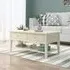 Franklyn Coffee Table with 2 Drawers - White, Wood