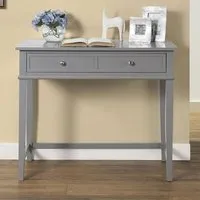 Franklyn Laptop Desk with 2 Drawers - Grey, Wood