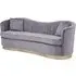 Franzo 3-Seater Sofa with Pleated Detail - Grey, Velvet