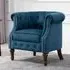Freia Fabric Accent Chair - Blue