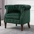 Freia Fabric Accent Chair - Green