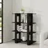 Frej Bookshelf and Room Divider - Black, Engineered Wood