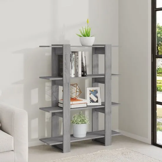 Frej Bookshelf and Room Divider - Grey, Sonoma Oak