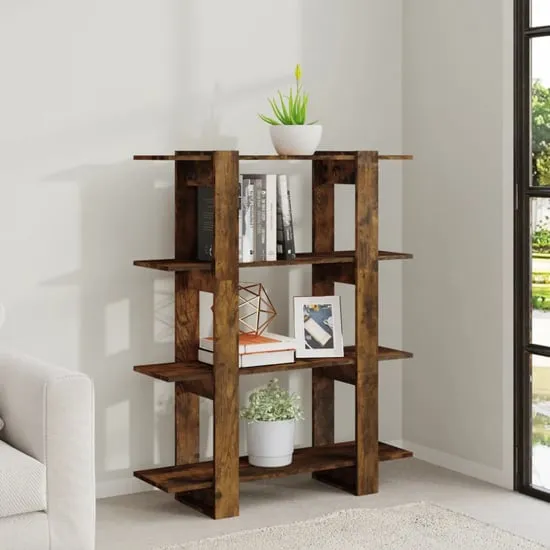 Frej Bookshelf and Room Divider - Smoked Oak