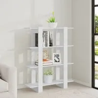 Frej Bookshelf and Room Divider - White, Engineered Wood