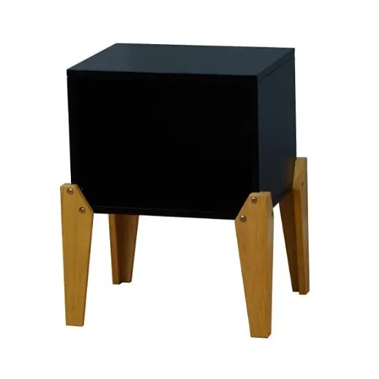 Fremont Bedside Table - Black, Wood image