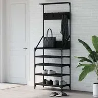 Fremont Clothes Rack with Shoe Storage - Black