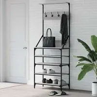 Fremont Clothes Rack with Shoe Storage - Grey Sonoma Oak