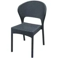 Fresno Rattan Garden Armchair - Dark Grey