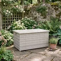 Fresno Rattan Garden Storage Box - Beige alternate view