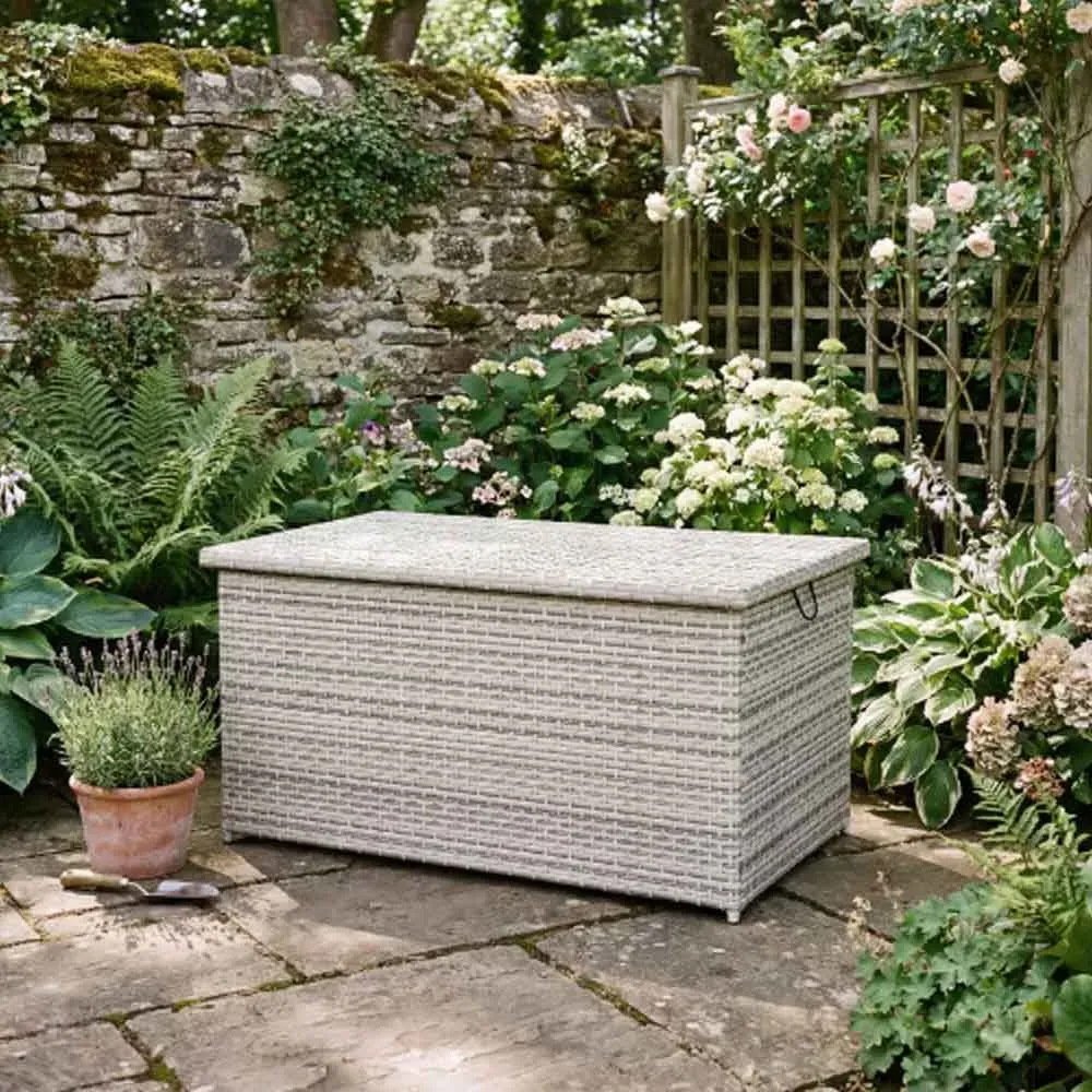 Fresno Rattan Garden Storage Box - Beige product