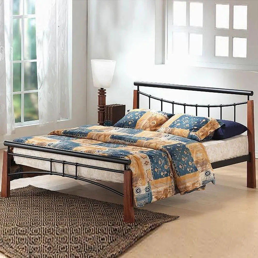 Friant Double Bed Frame - Black, Metal