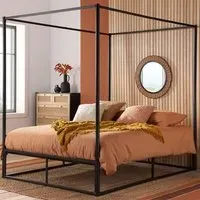 Friant Small Double Bed Frame - Black, Metal