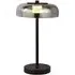 Frisbee LED Table Lamp - Matt Black, Smoked Glass