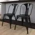 Frisco Bistro Dining Chairs Set of 2 - Black, Metal