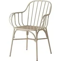 Frisco Garden Armchair - White, Metal