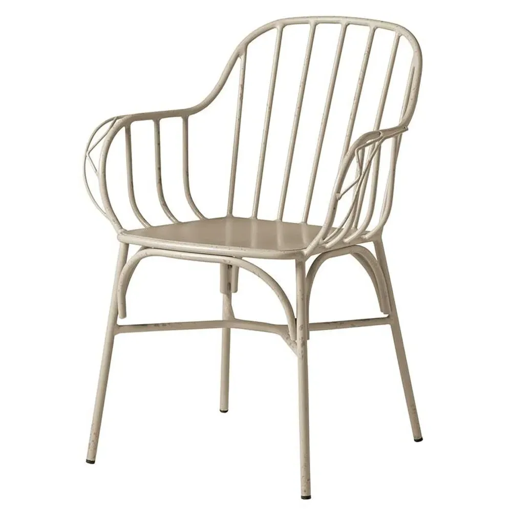 Frisco Garden Armchair - White, Metal