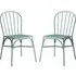 Frisco Garden Side Chairs Pair - Light Blue, Metal