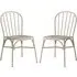 Frisco Garden Side Chairs Pair - White, Metal